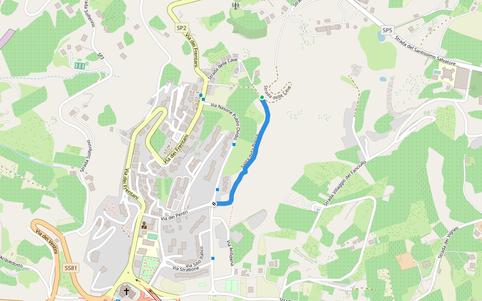 Salita della Polizia walking route map in Chieti