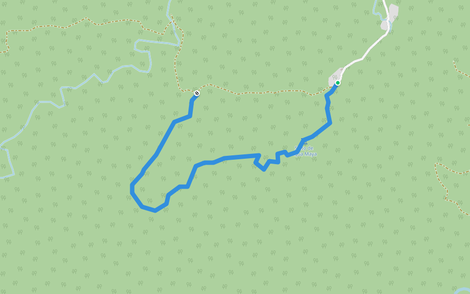 Balcon de Iberia walking route map in Nibujón