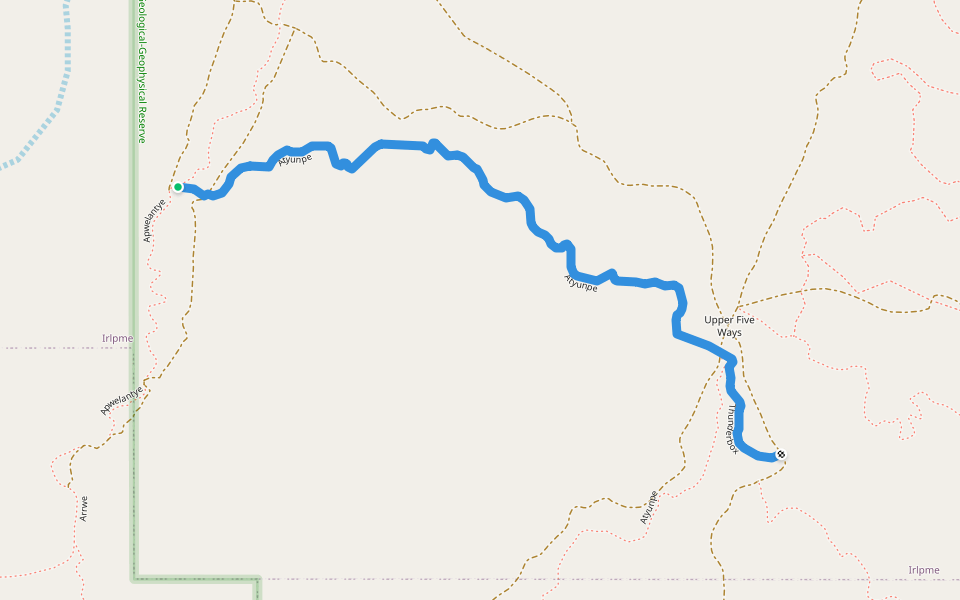 Perente walking route map in Stuart