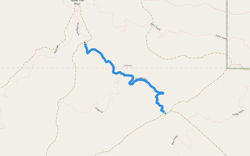 Dunny Track walking route map in Undoolya