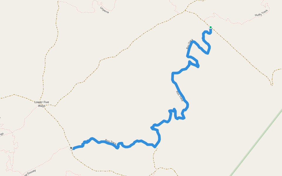 Roo Track walking route map in Undoolya