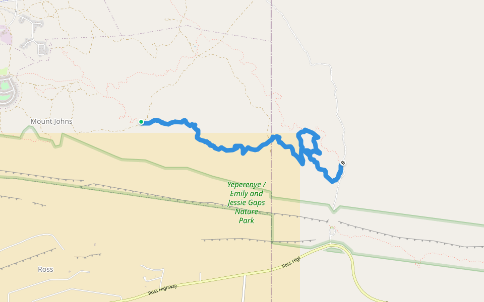 Kym's Track walking route map in Mount Johns