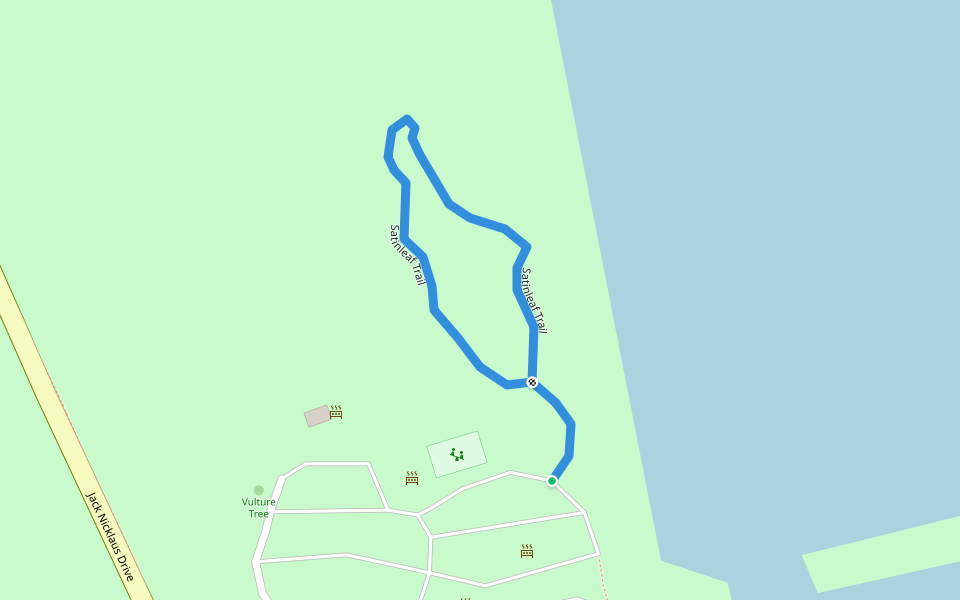 Satinleaf Trail walking route map in North Palm Beach