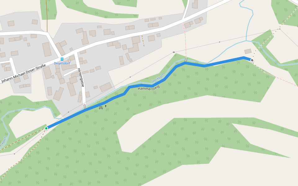 Hammersteig walking route map in Auerbach in der Oberpfalz