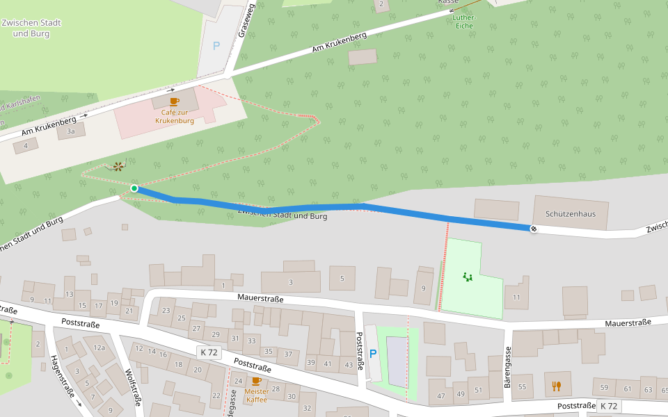 Zwischen Stadt und Burg walking route map in Bad Karlshafen