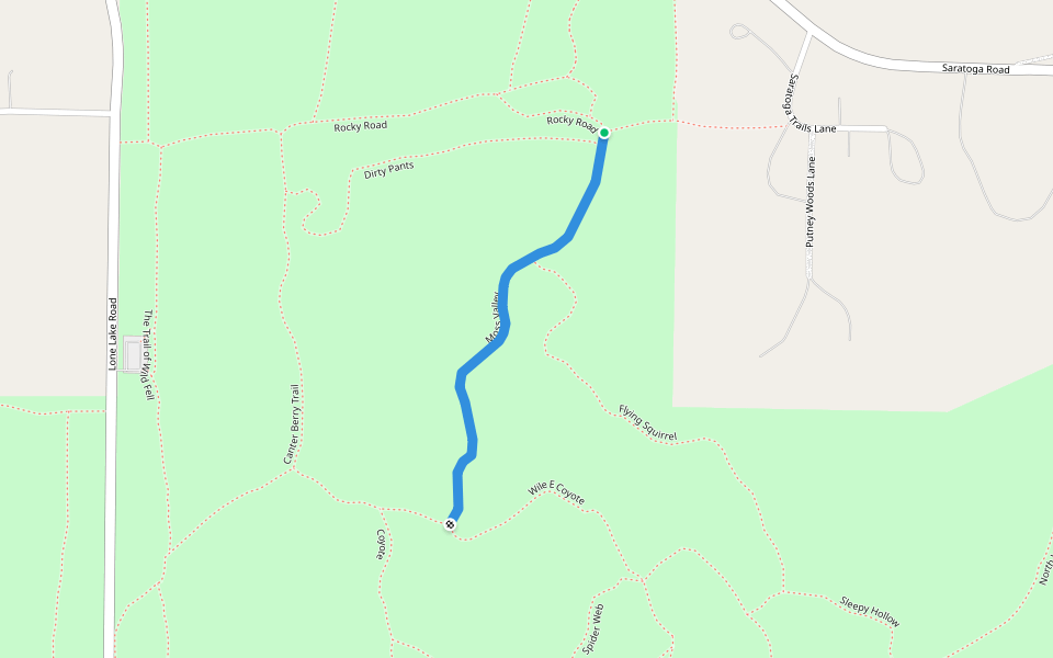 Moss Valley walking route map in Langley