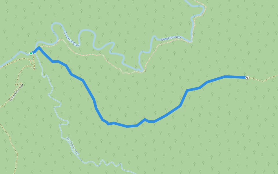 Jeff Spur Track walking route map in Wongungarra