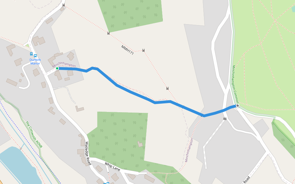MMH172 walking route map in Theescombe
