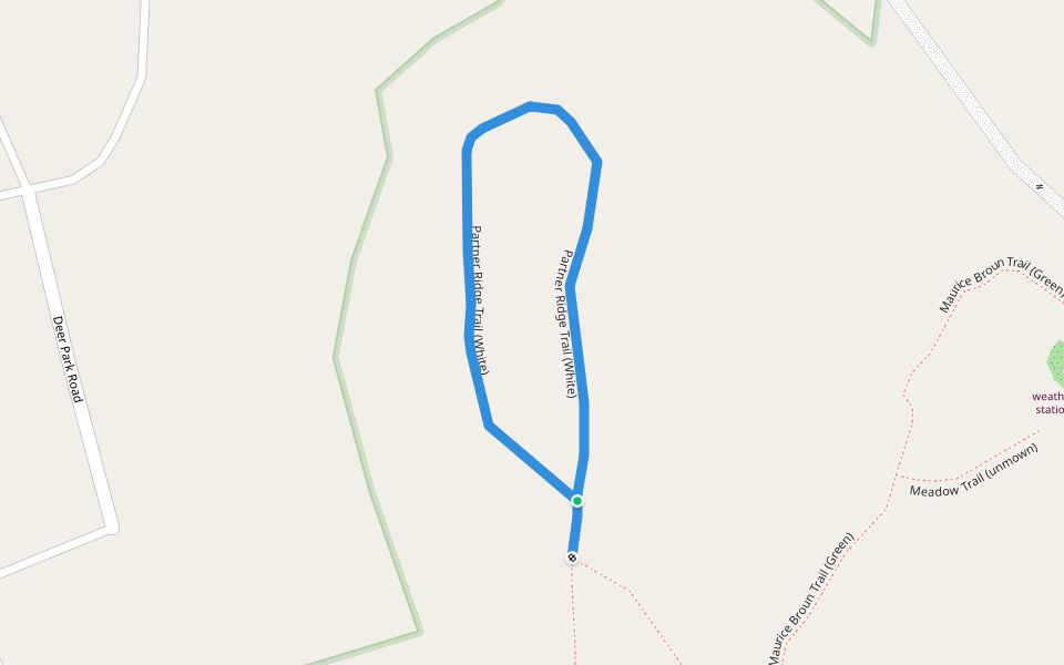 Partner Ridge Trail (White) walking route map in Lake Ariel