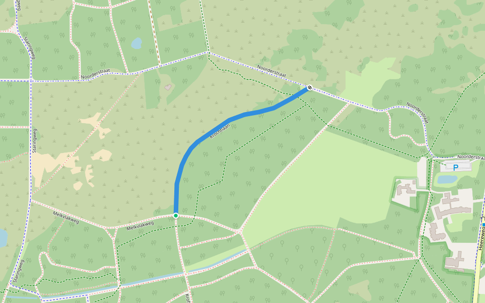 Krochtlaan walking route map in Castricum