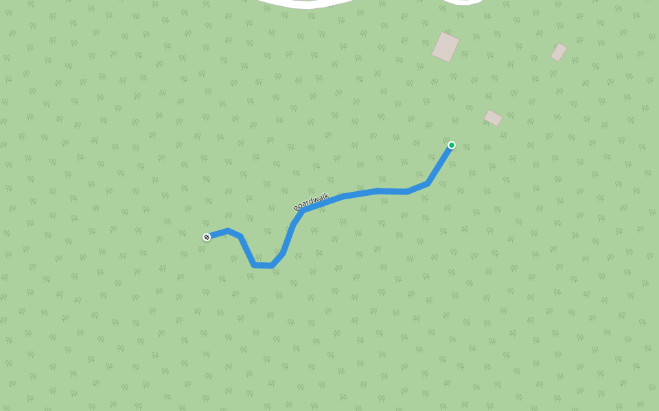 Boardwalk walking route map in Bishopville