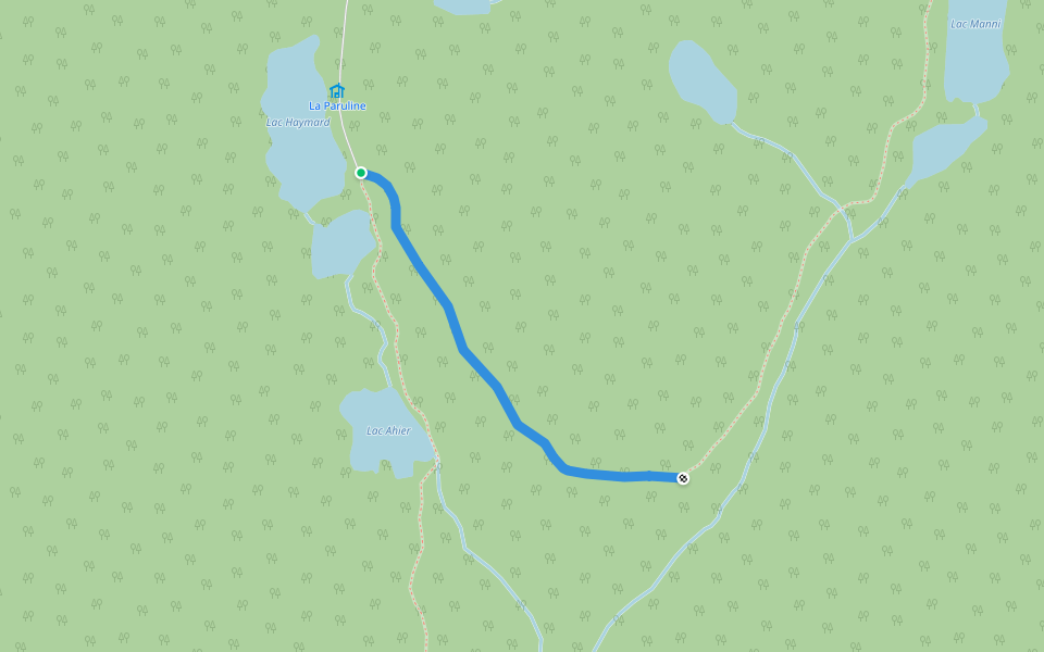 Sentier International des Appalaches SIA-IAT walking route map in Sainte-Anne-des-Monts