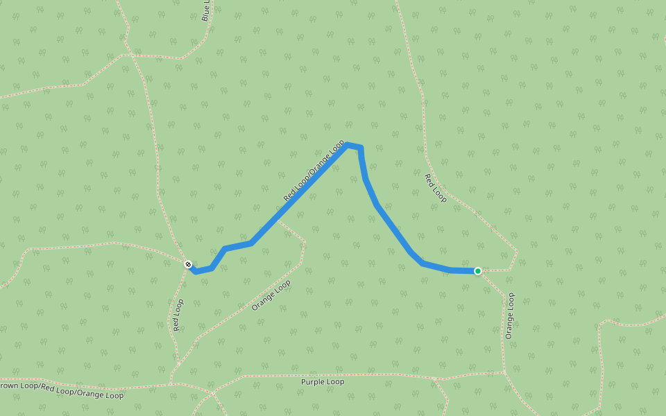 Red Loop/Orange Loop walking route map in Whitewater