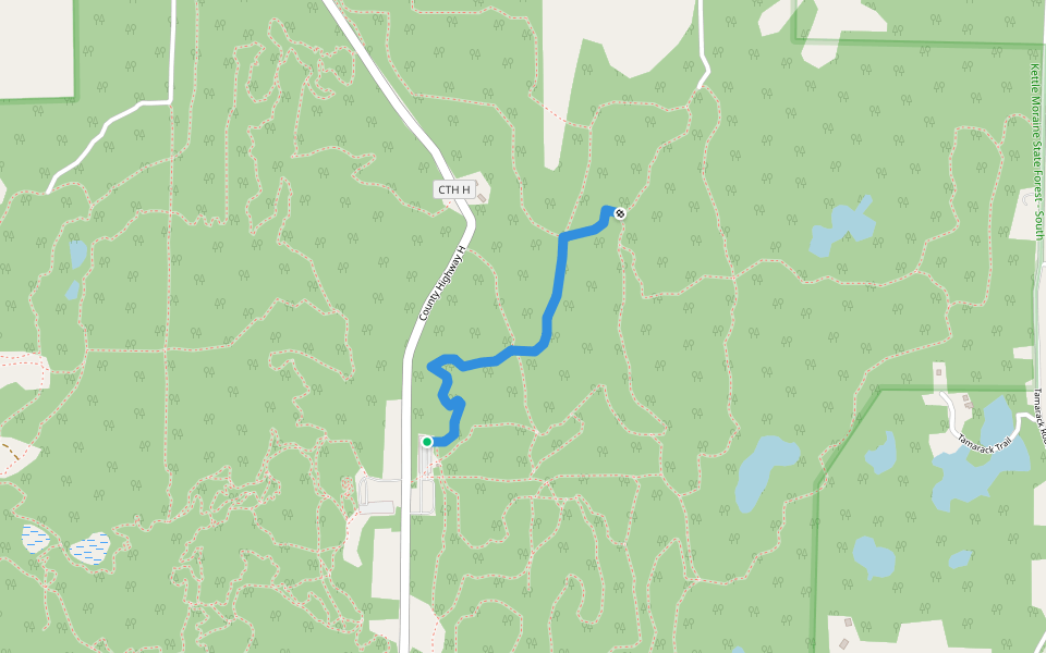 Blue Loop/Green Loop/Red Loop/Orange Loop walking route map in Whitewater