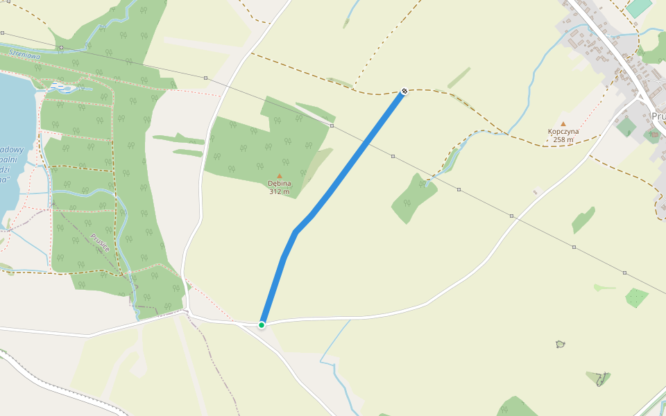 Zarośnięta droga walking route map in Złotoryja