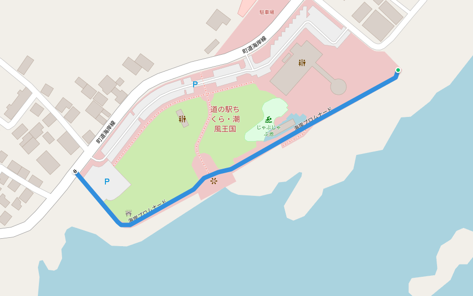 海岸プロムナード walking route map in Minamiboso