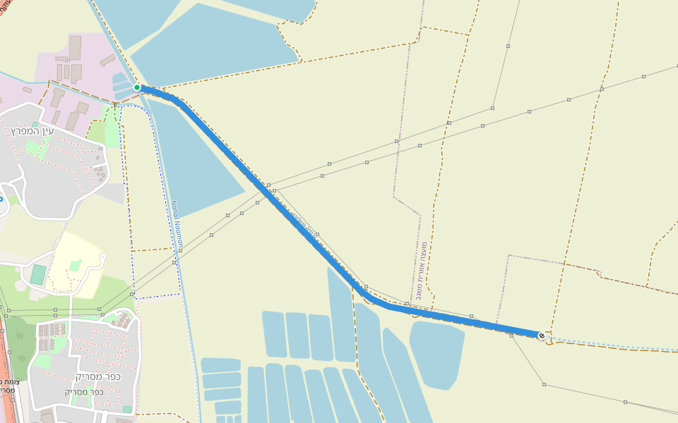 הדרך החומה walking route map in Ein HaMifrats