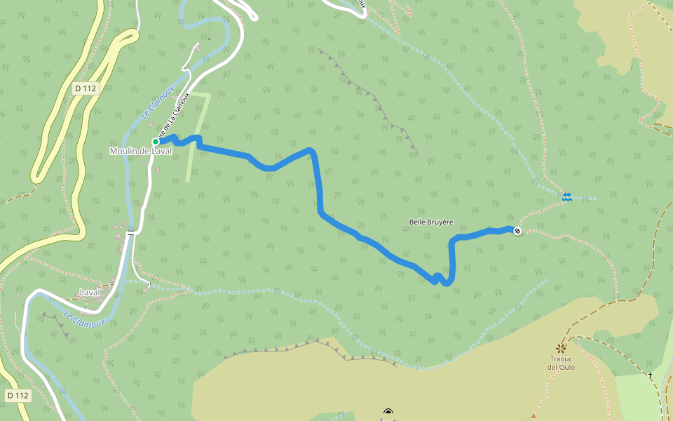 vtt 2009 walking route map in Cabrespine