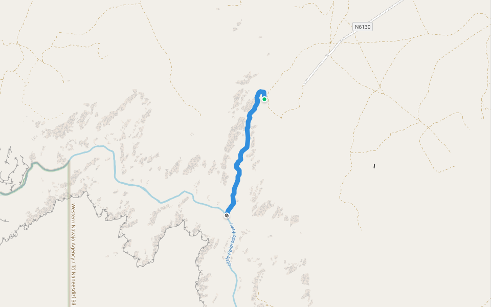 Salt Trail walking route map in Cameron