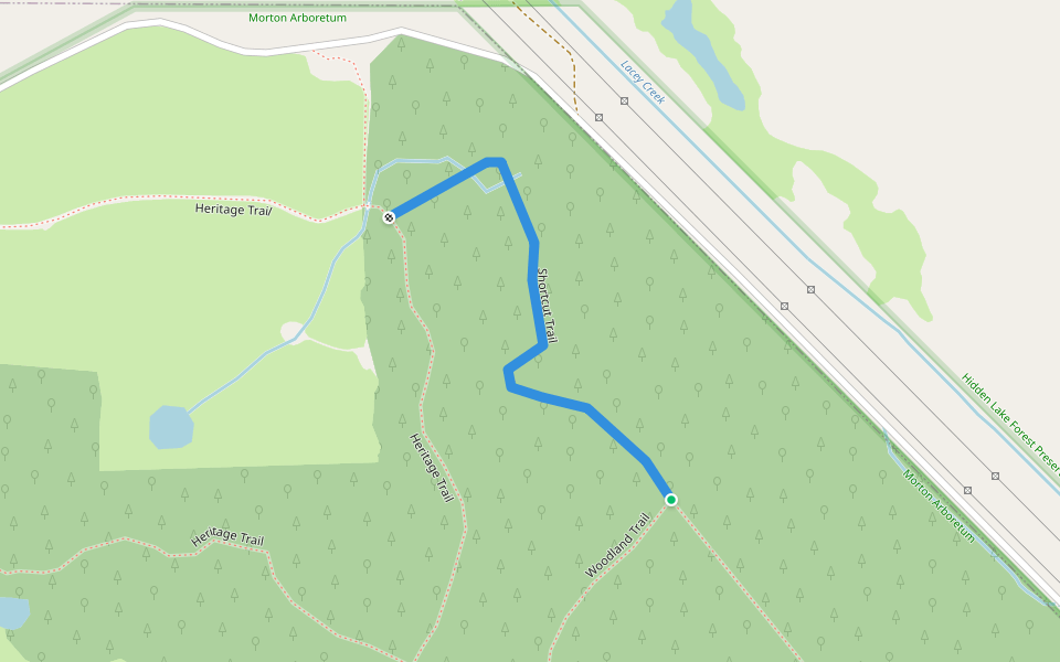 Shortcut Trail walking route map in Lombard