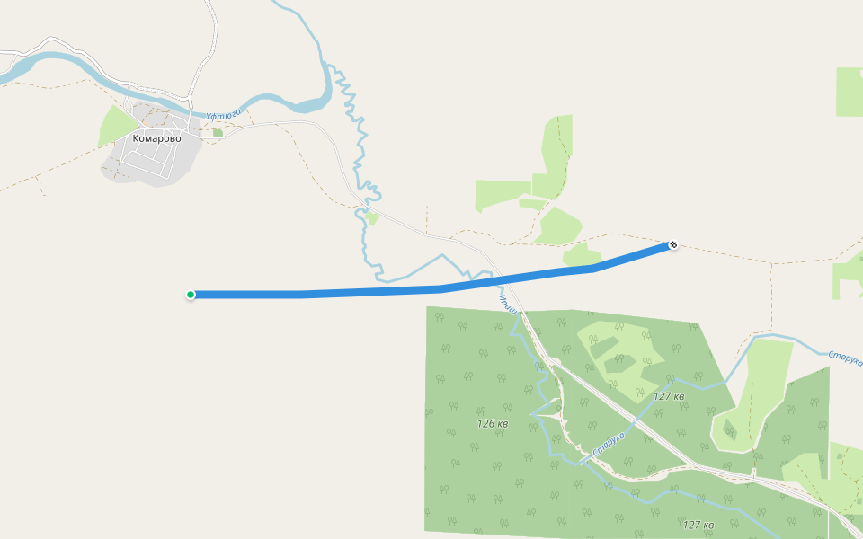 кварталка walking route map in Komarovo