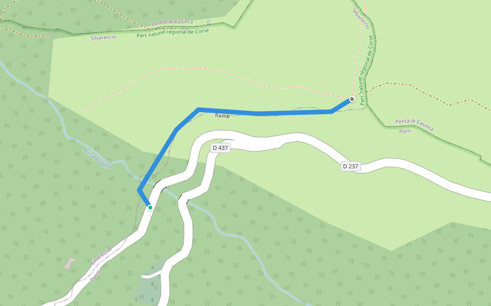 fixme walking route map in Silvareccio