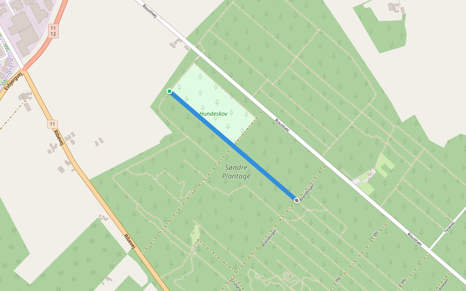 Sneppevej walking route map in Varde