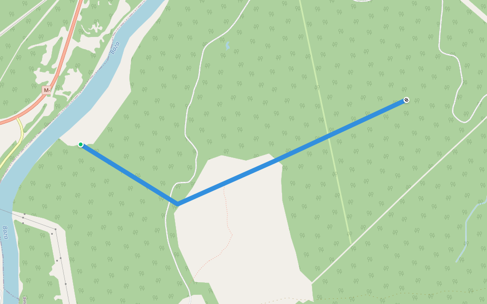 просека walking route map in Filyaevskaya