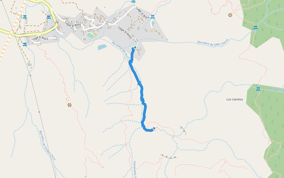 Ruta del Charco Azul walking route map in Agaete