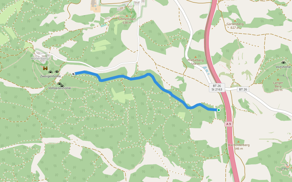 Graadweg walking route map in Pegnitz
