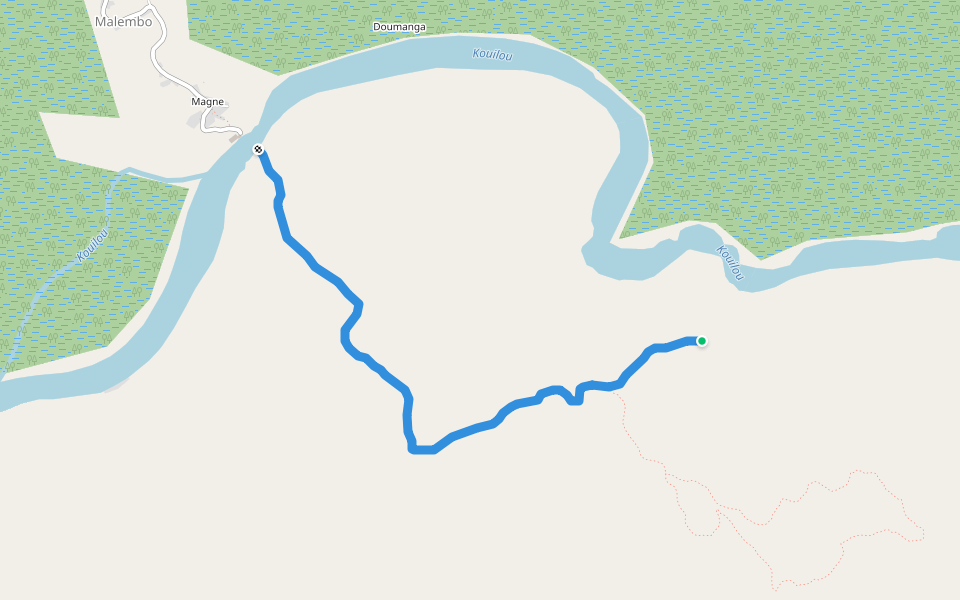 Ancienne piste Scirima walking route map in Magne Scirina