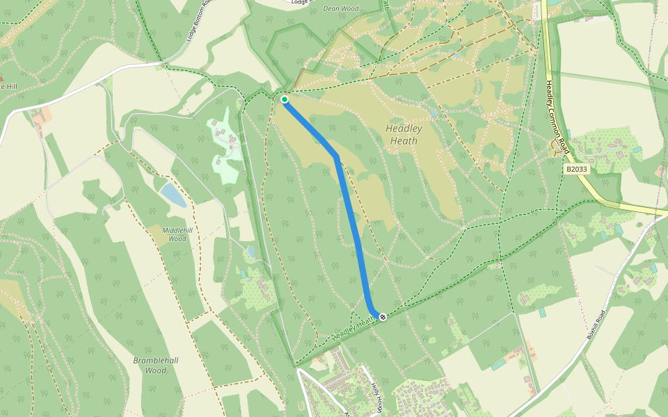Bridges Walk walking route map in Mickleham