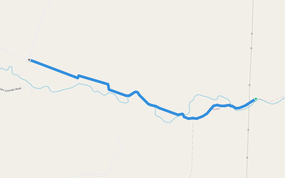 Lavender Federation Trail walking route map in Dutton