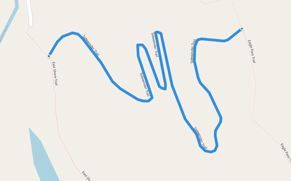 Sidewinder Trail walking route map in Honesdale