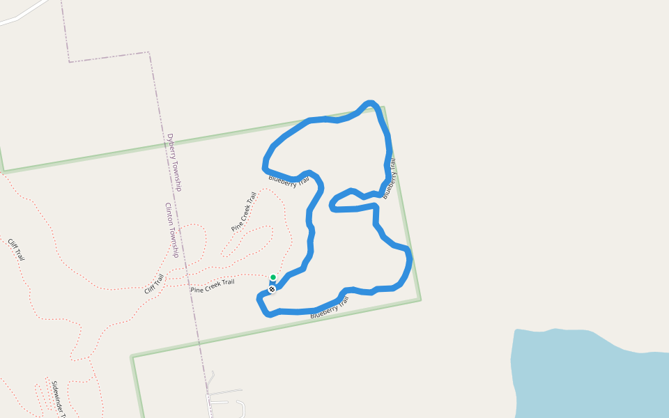Blueberry Trail walking route map in Honesdale