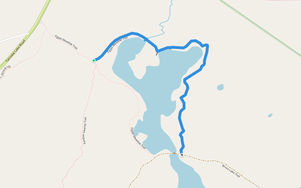 Egypt Meadow Trail walking route map in Tafton