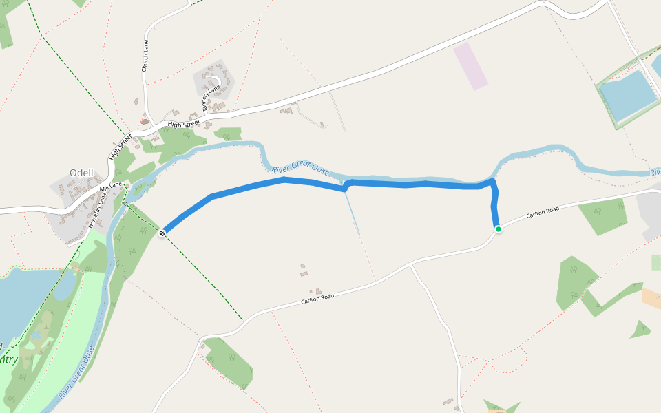 Femersham FP 6A walking route map in Felmersham