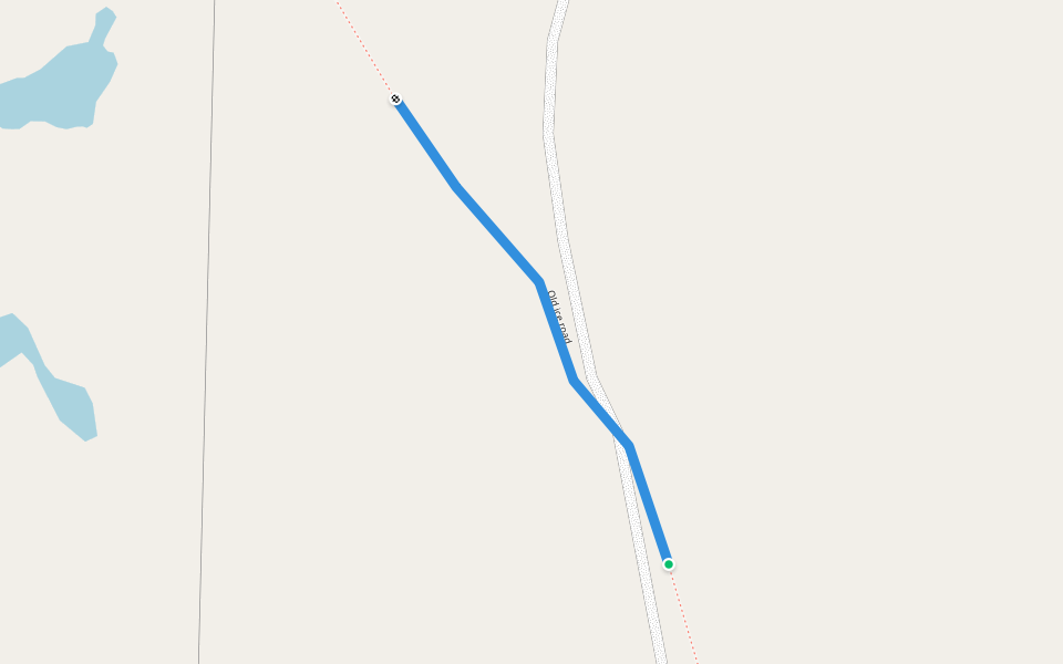 Old ice road walking route map in Gimli