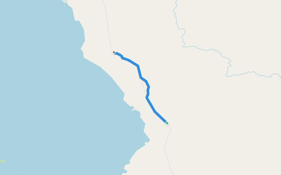 Old winter road walking route map in Gimli
