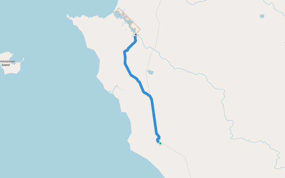 Old winter road walking route map in Gimli