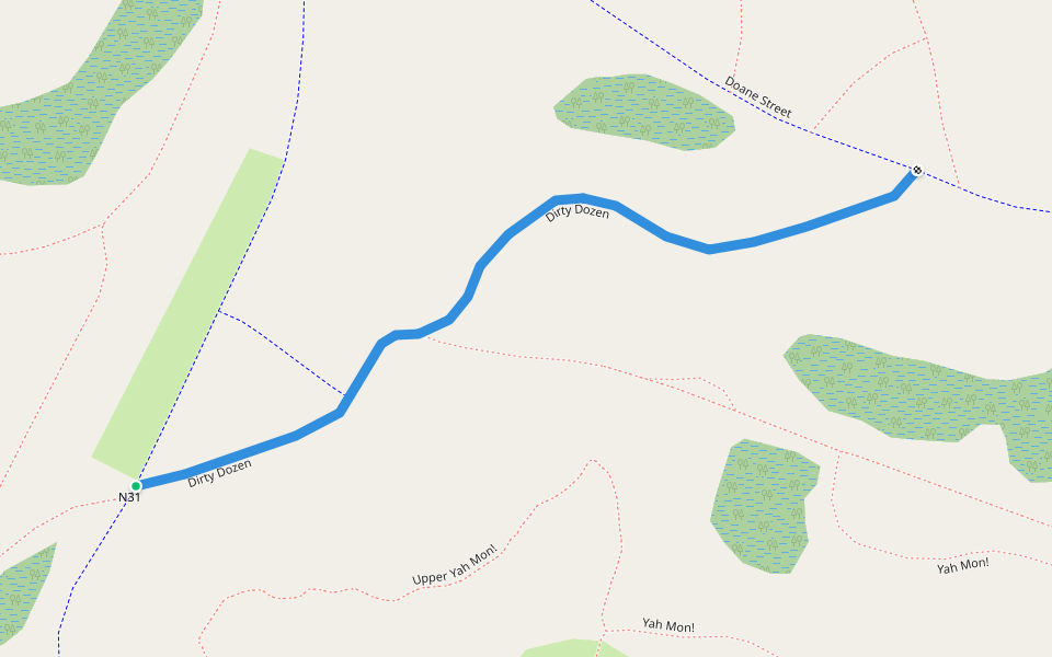 Dirty Dozen walking route map in Cohasset