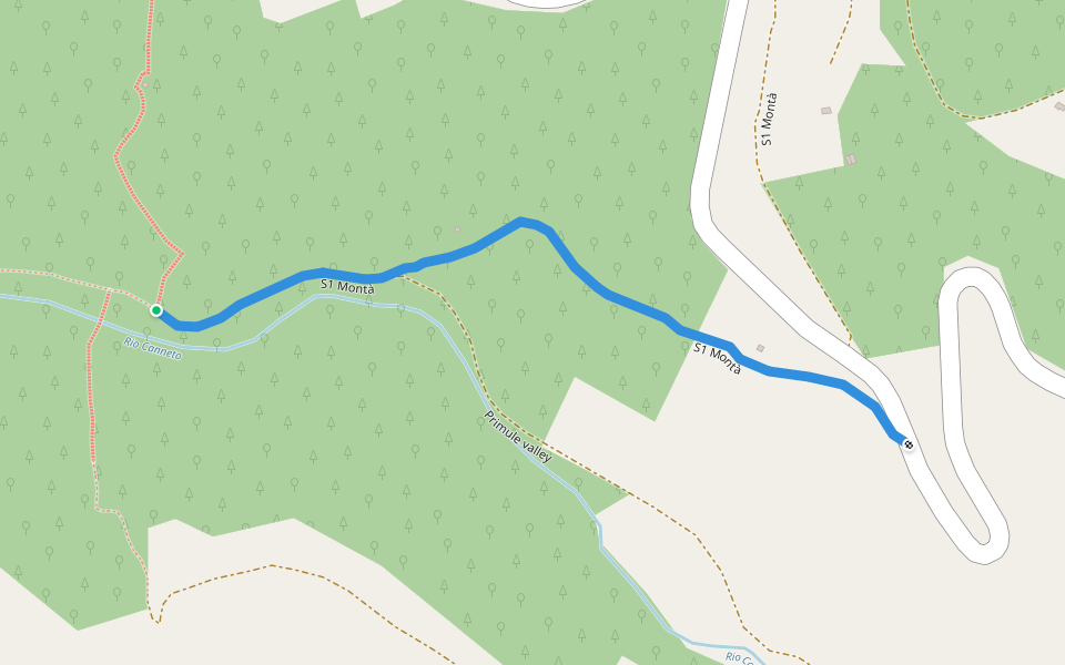 S1 Montà walking route map in Montà