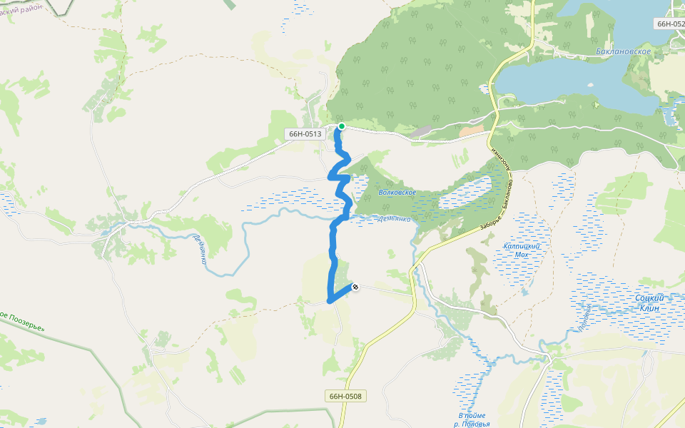 Экотропа "В глубины веков" walking route map in Shugailovo