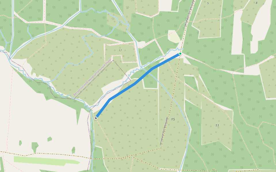 михеево-бол. мякишево walking route map in Bol'shoe Myakishevo