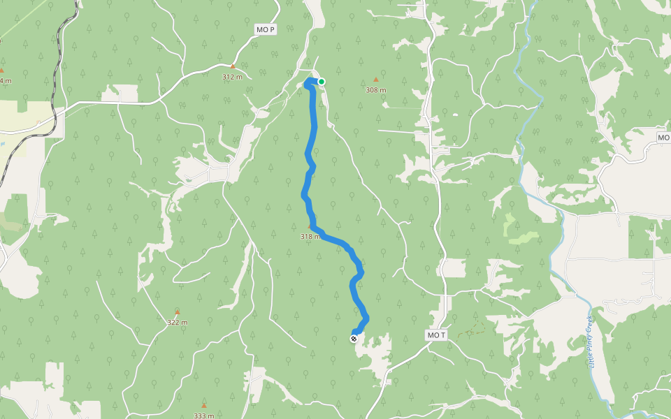 Acorn Trail walking route map in Newburg