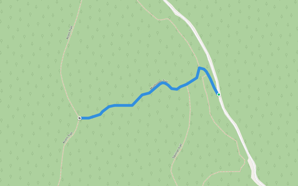 Mushroom Trail walking route map in Newburg