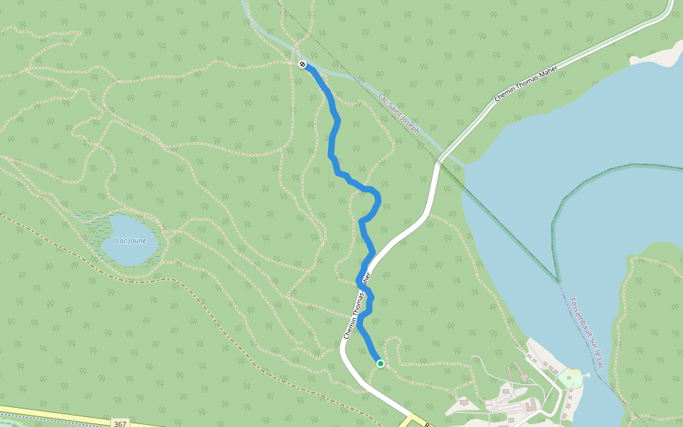 Raquette 57 walking route map in Lac-Saint-Joseph
