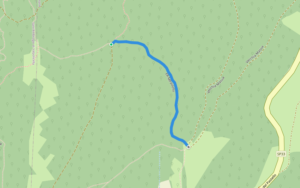 FR MPastello walking route map in Cavalo
