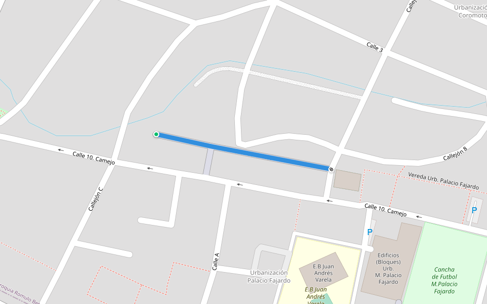 Vereda Urb. Coromoto walking route map in Altamira