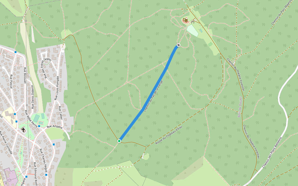 Chemin du Pas de la Vierge walking route map in Pontarlier